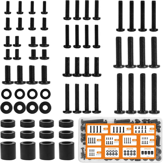 Universal TV Mounting Hardware Kit by [Brand Name] - M4 M5 M6 M8 Screws, Washers & Spacers for TVs up to 80”