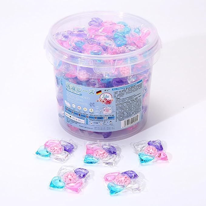 5 in 1 Laundry Pods with Scented Beads â Deep Cleaning Detergent Pods with Fabric Softener Beads & Long-Lasting Freshness, Laundry Detergent Capsules Like, for All Fabrics and Colors (200)