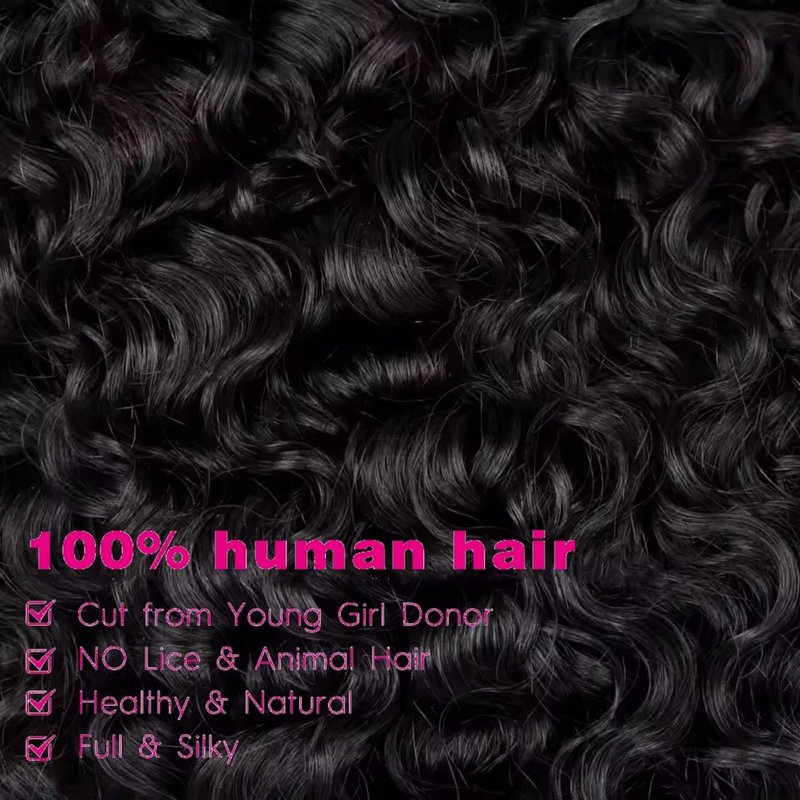Burmese Curly Bundles Human Hair 18 Inch One BundlesBrazilian Virgin Hair Bundle Quick Weave for Women Water Wave with Spiral Curly End Natural Black Hair Extensions