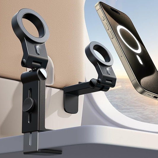 JOYROOM for Magsafe Airplane Phone Holder Travel Essentials,【Unlimited Scenery】 Hands-Free Plane Phone Holder, Airplane Travel Accessories for iPhone 17 Pro Max & Magsafe Case