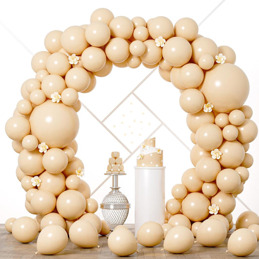 Voircoloria Blush Balloon Garland Kit - 90-Pack in 18/12/10/5 Inch Sizes for Weddings, Graduations & Parties
