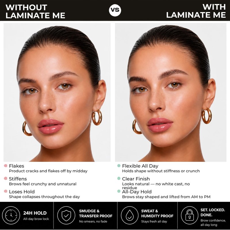 MADLUVV Laminate Me Clear Eyebrow Gel, Daily Use Medium Hold Lamination, Hypoallergenic and Cruelty Free
