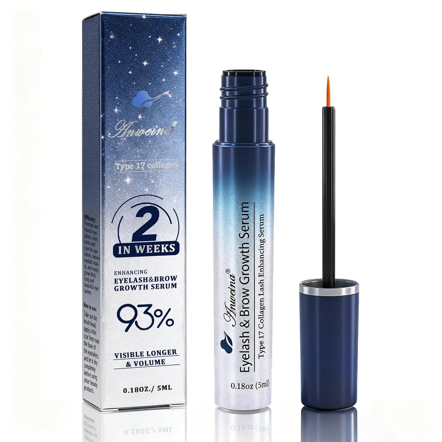 Eyelash Growth Serum, Premium Lash Serum for Eyelash Growth, Advanced Lash Enhancing Serum for Longer, Thicker, Fuller Natural Lashes, Gentle Natural Vegan Formula for Sensitive Eyes - 5ml