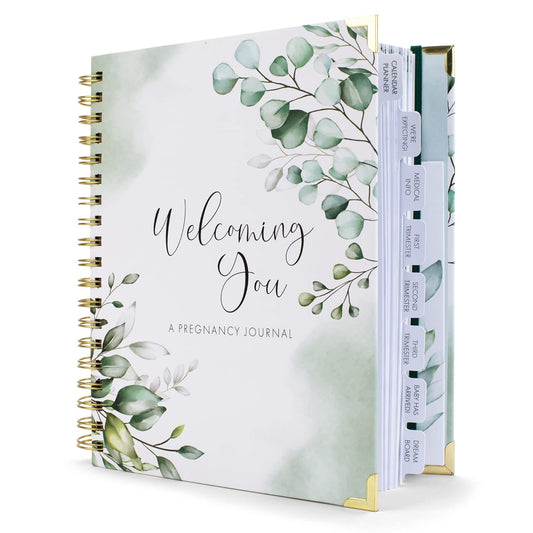 Pregnancy Journal by [Brand Name] - Memory Book with Stickers & Keepsake Pocket | Ideal Gift for First-Time Moms
