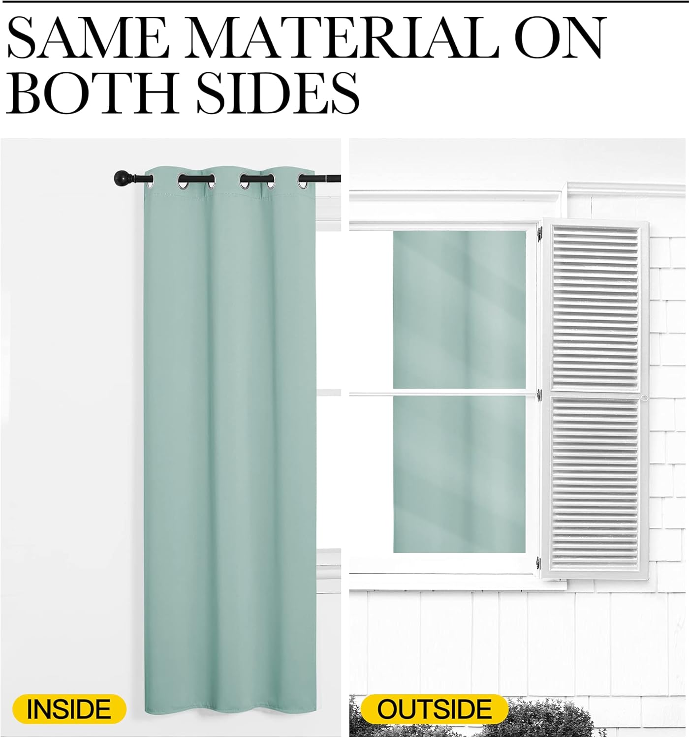 NICETOWN Blackout Window Curtain Panels - Thermal Insulated Grommet Drapes | Aqua, 34x54 Inches, One Pair