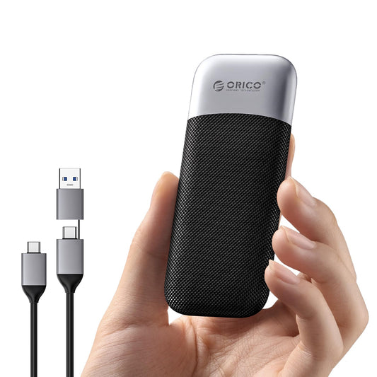 ORICO 1TB Portable SSD, Up to 1050MB/s, Compact with 2 in 1 USB C & A Cable, External Solid State Drives, Reliable Storage for USB C Smartphone, Tablet, PC - M10PRO