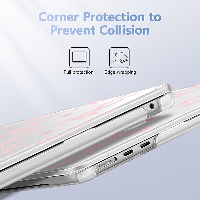 Lepeoac Case for 2026/2025/2024/2023 MacBook Air 15-inch Laptop Release M5 A3448 /M4 A3241 /M3 A3114 /M2 A2941, Stylish Protective Hard Shell Cover for MacBook Air 15.3 inch, Bow