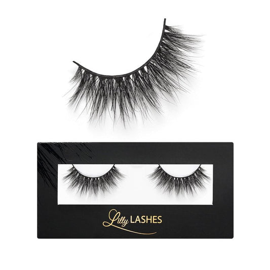 Lilly Lashes 3D Mykonos Faux Mink Strip Eyelashes, False Eyelashes Dramatic Look, Reusable False Lashes, Fake Lashes Pack, Lash Strips with Luxury Silk Like Fibers, No Lash Glue Included