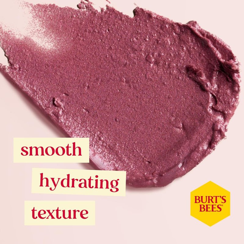 Burt's Bees Lip Shimmer - 100% Natural Moisturizing Lip Color in Plum | 1 Tube