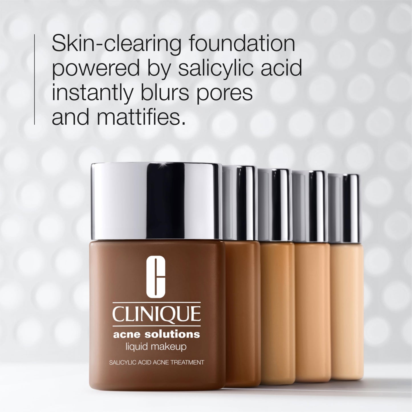 Clinique Acne Solutions Liquid Foundation Makeup With Salicylic Acid For Dry Combination to Oily Skin Types | Medium Coverage, Natural Matte Finish, Golden Neutral, 1.0 Fl Oz