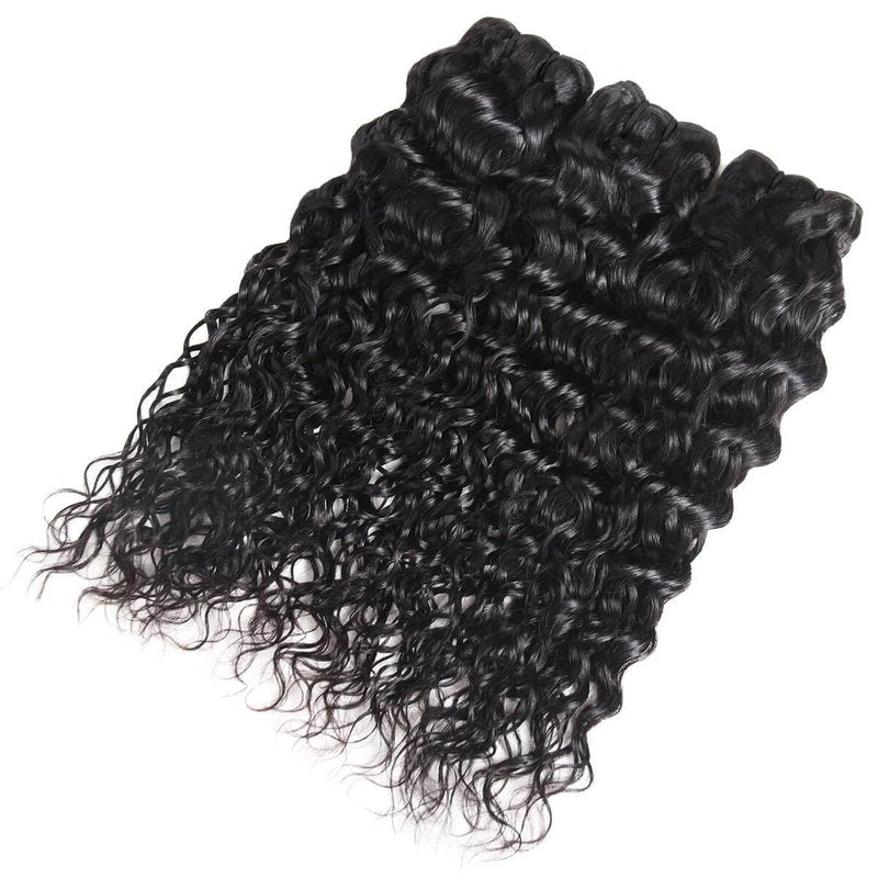 18 Inch Water Wave Bundles 12A Water Wave One Bundles Human Hair 100% Brazilian Unprocessed Remy Single Curly Wet And Wavy Bundles Human Hair Natural Color