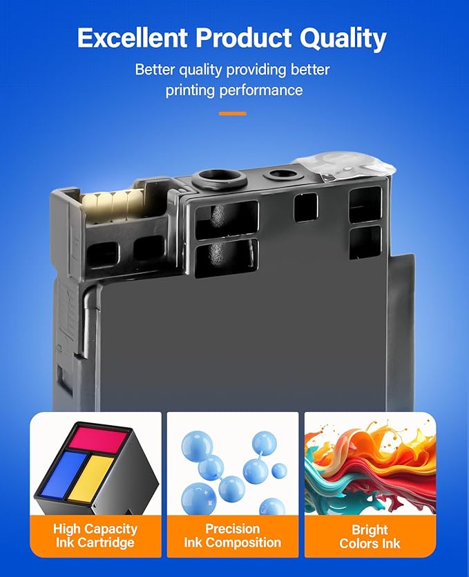 936e Ink Cartridges 4-Pack Replacement for HP 936 936e Ink Compatible for HP OfficeJet Pro 9125e 9135e 9110b 9128e 9130b Wide Format 9730e OfficeJet 9122e Printers Inkjet Printer Black and Color
