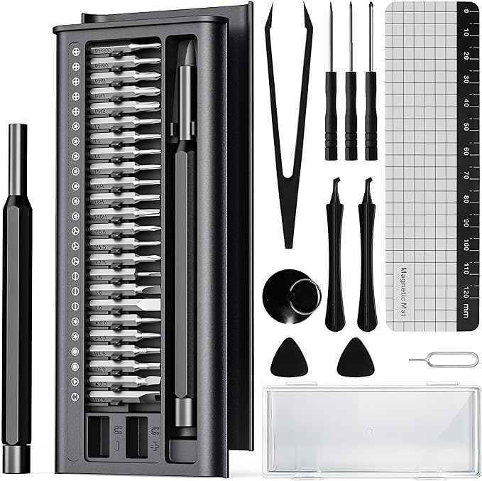 38-in-1 Precision Screwdriver Set, Mini Professional Tiny Repair Tool Kit for Phone, Computer, Watch, Laptop, PS5, Xbox,Switch,Macbook, Ring Doorbell, Eyeglass, Electronic, Gifts Gadgets for Men