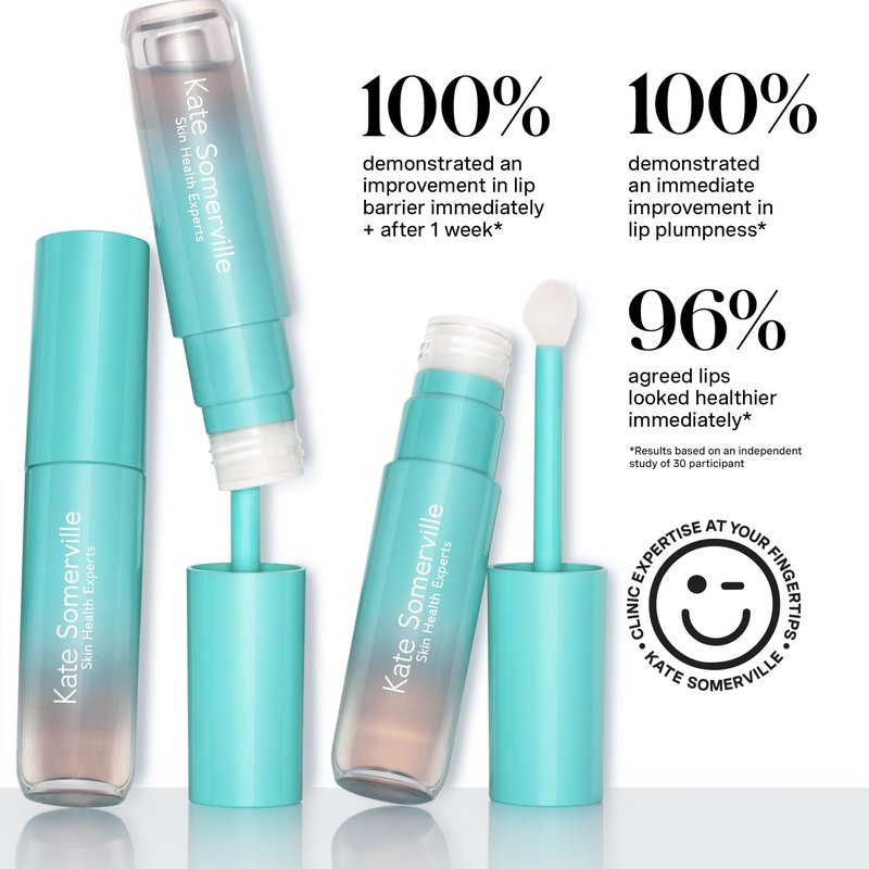 Kate Somerville Pro-Collagen Lip Oil Elixir – Hydrating Lip Balm for Plump, Glossy Lips, Clear No-Tint Formula, 0.24 Fl Oz