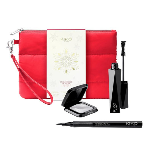 KIKO Milano|Snow-Kissed Holiday Jingle Trio Eyes Gift Set|Eyes Gift Set: volumising mascara, eyeliner pen and metallic eyeshadow