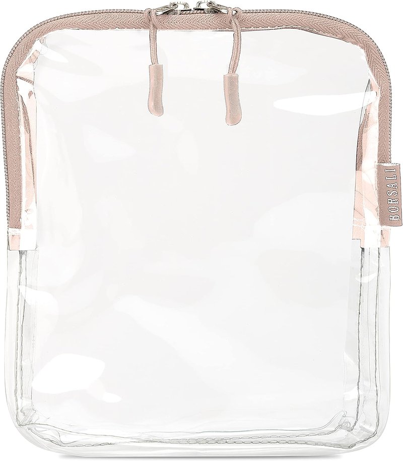 BORSALI TSA Approved Clear Toiletry Bag Set - 3 Color Travel Organizers for Easy Security Access