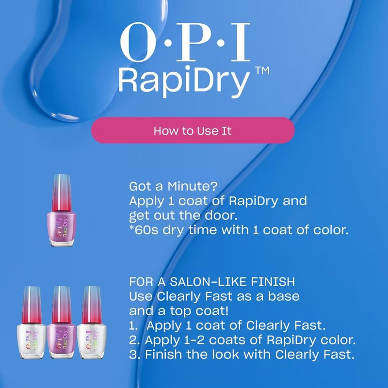 OPI RapiDry Impromptu You | Opaque Dark Brown Crème Quick Dry Nail Polish | Vegan, Smudge Proof, Fast Drying