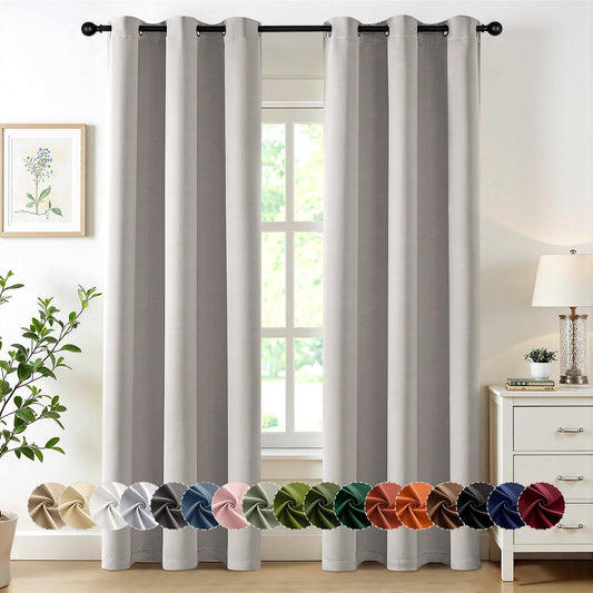 MIULEE Blackout Curtains - Thermal Insulated Room Darkening Drapes | 72-Inch Grommet Panels, Noise Reduction