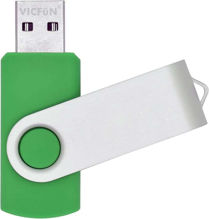 VICFUN 10 Pack 8GB USB Flash Drives USB 2.0 8GB USB Memory Stick Pen Drive Green