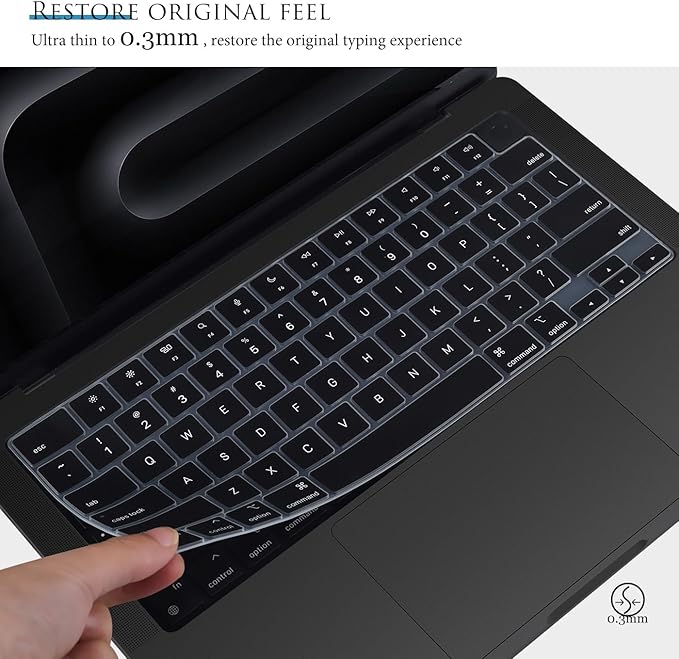 Keyboard Cover for 2026-2021 MacBook Pro 14 inch M5 M4 M3 M2 M1 Pro/Max Chip A3426 A3427 A3434 A3112 A3401 A3185 A2918 A2992 A2779 A2442, MacBook Pro 16 inch A3428 A3429 A3403 A3186 A2991 A2780 Skin