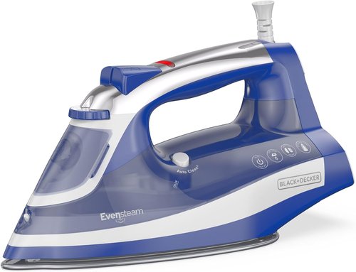 BLACK+DECKER Steam Iron - EvenSteam Soleplate & Smart Control | Easy-Fill Water Tank, 3-Way Shutoff