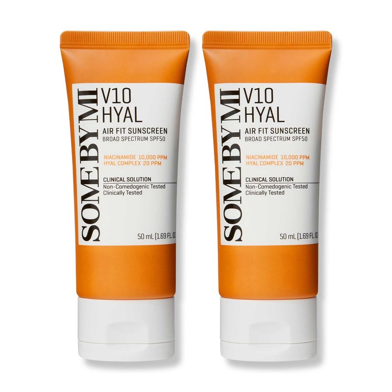 SOME BY MI V10 Hyal Air Fit Sunscreen SPF 50 â Pack of 2 â Korean Centella Sunscreen for Face with UV Protection â Non-Greasy, No White Cast, No Eye Irritation for Sensitive Skin â Korean Skin Care