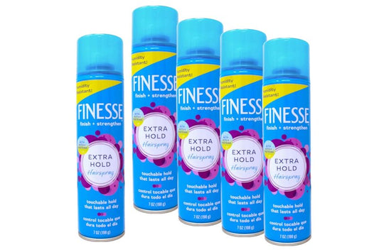 Extra Hold Hairspray - Finesse Finish & Strengthening Formula | 7 oz, Pack of 5