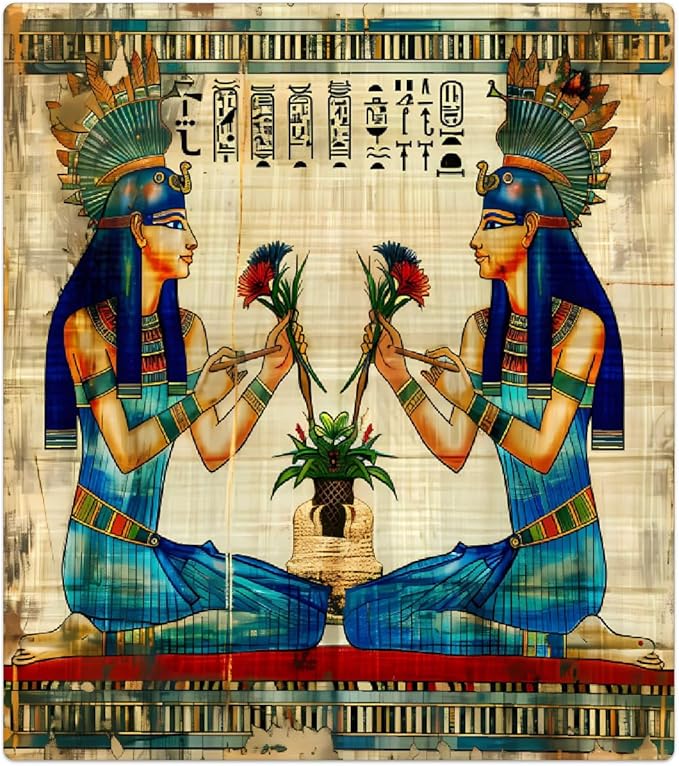 Dishwasher Magnet Cover Retro Ancient Egyptian Egypt Women Reusable Dishwasher Magnetic Cover Sticker Decorative Dish Washer Door Cover Panel for Home Kitcen Appliance, 21x26 in
