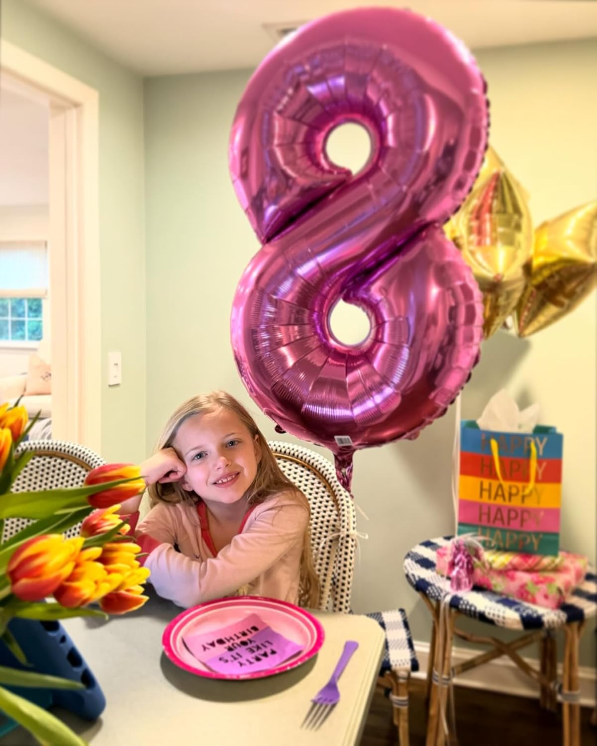 Pink 9 Balloon | 40-Inch Giant Number Balloon for 9th Birthday Decorations & Parties