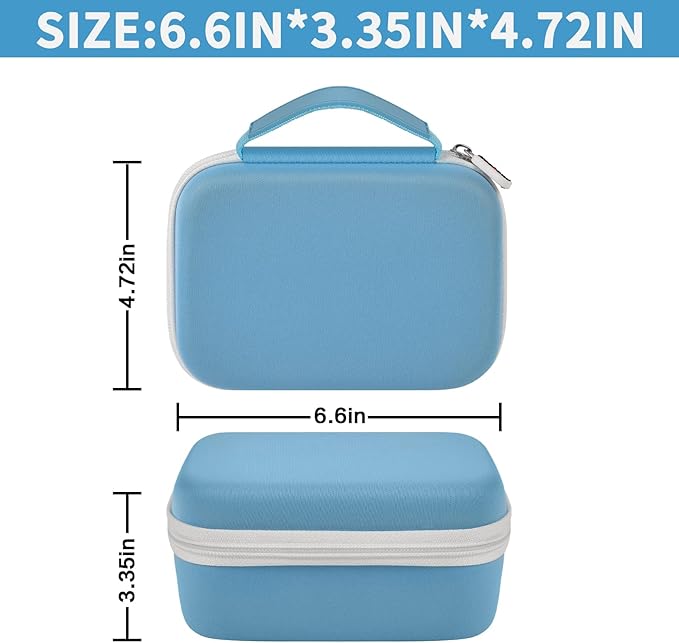 Boobowl Case Compatible with Phomemo M110 Label Maker - Portable Mini Bluetooth Thermal Label Maker Carrying Storage Bag for Printer Labels, USB Cable and Accessories Black (Box Only)-Blue