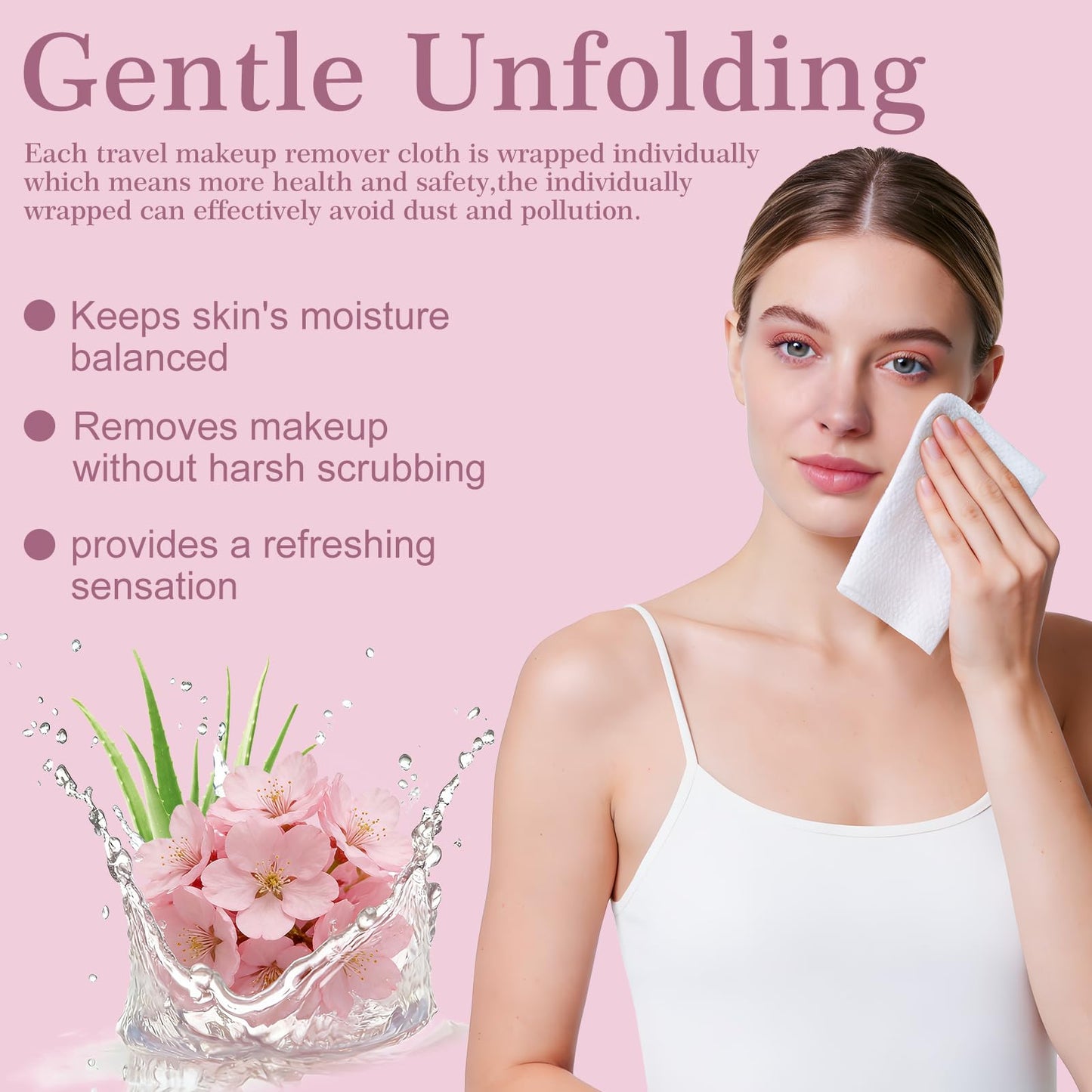 100 Makeup Remover Wipes Bulk Individually Wrapped Travel Makeup Wipes