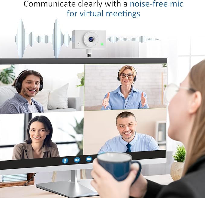 Majiphi Webcam for PC, 1080 Streaming Camera, Web Camera for Desktop/Laptop Computer Webcam with Microphone, Plug and Play USB Web Cam, for Live Streaming, Video Calls