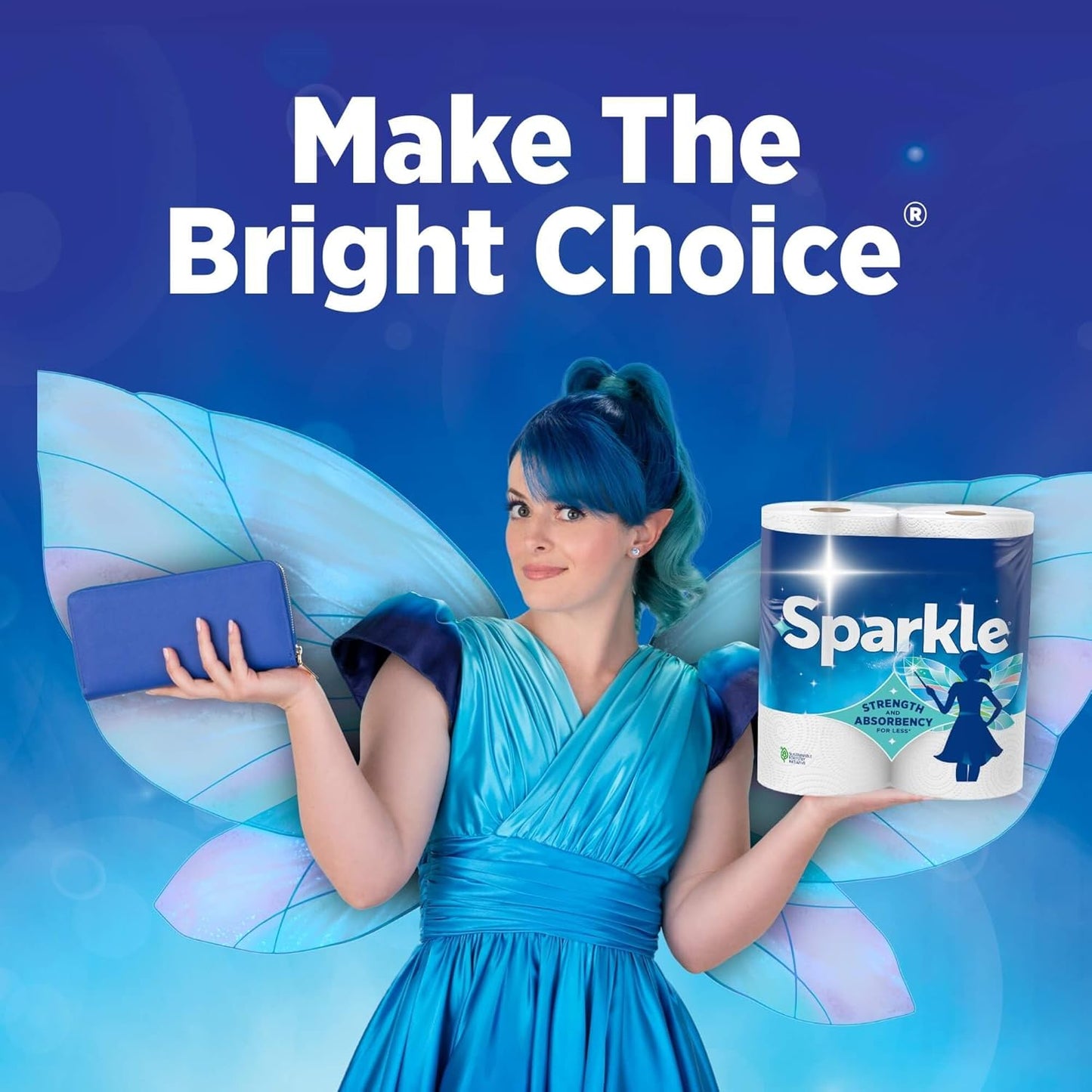 Sparkle Paper Towels - Pick-A-Size, Strong 2-Ply, Spirited Prints | 2 Double Rolls for Kitchen Cleanup