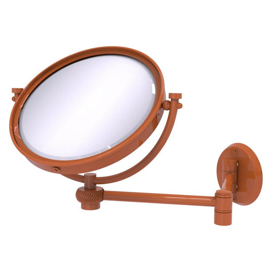 Allied Brass WM-6T/4X-ASP 8 Inch Wall Mounted Extending Make-Up Mirror 4X Magnification with Twist Accent, Autumn Sparkle
