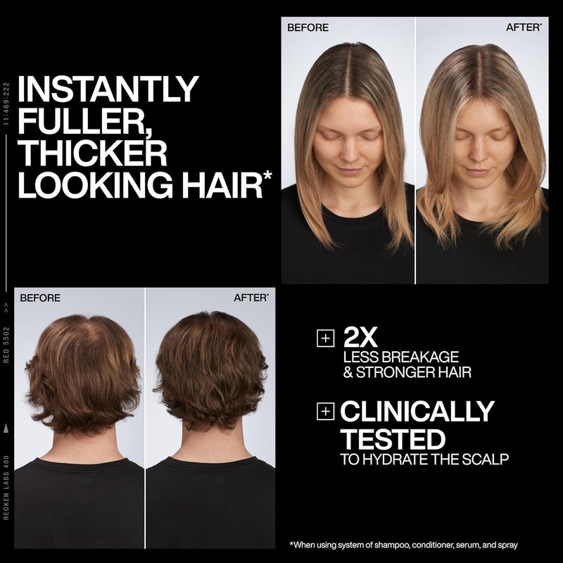 Redken Acidic Grow Full Instant Densifying Spray - Lightweight Root-Lift Hair Spray for Thicker Hair | Heat Protection Up to 450°F