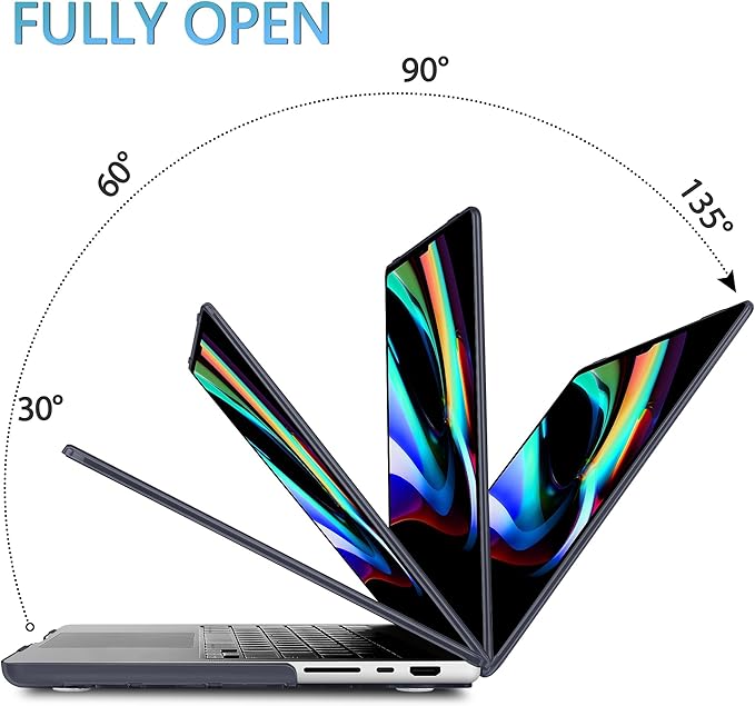 Mektron Case for 2026 M5 MacBook Pro 16 inch A3429 A3428 M4 A3403 A3186 M3 A2991 M2 A2780 M1 A2485 (2021-2025) Pro/Max with Liquid Retina XDR, Hard Shell Plastic Laptop Cover, Abstract Florals