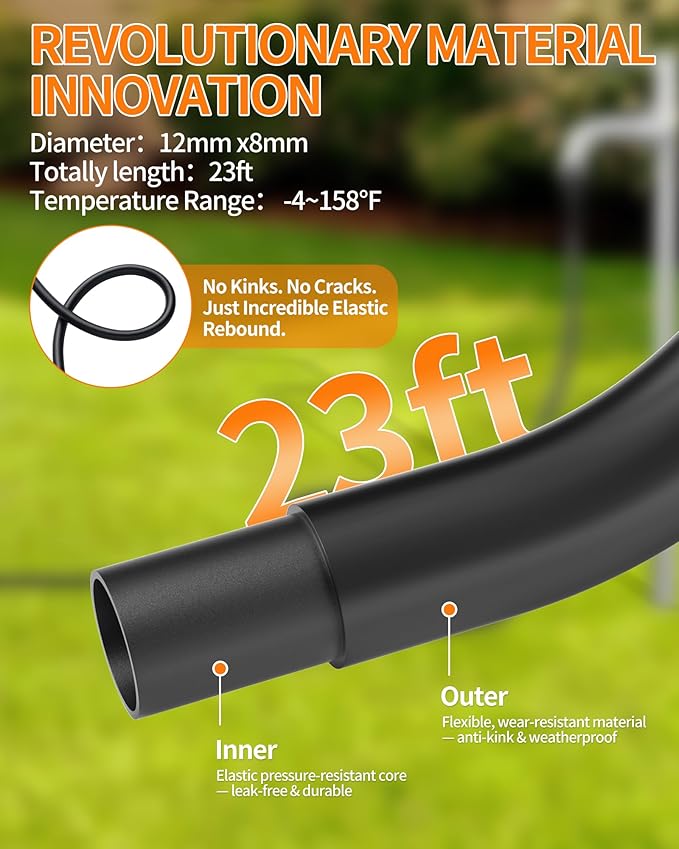 Cordless Portable Washer, 1200 PSI Battery Operated Washer with Brushless Motor, Battery, 23FT Elastic Hose, 3 Level Adjustable; Handheld Washer for Car, Home, Patio, Driveway (Resilient Black)