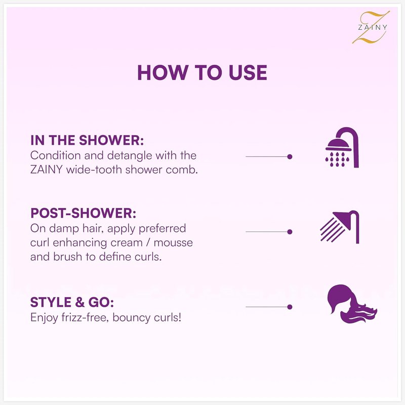 Curly Hair Brush Set - 2PC Defining Brush & Styling Comb for Wavy & Curly Hair | Ideal for Women, Kids & Men