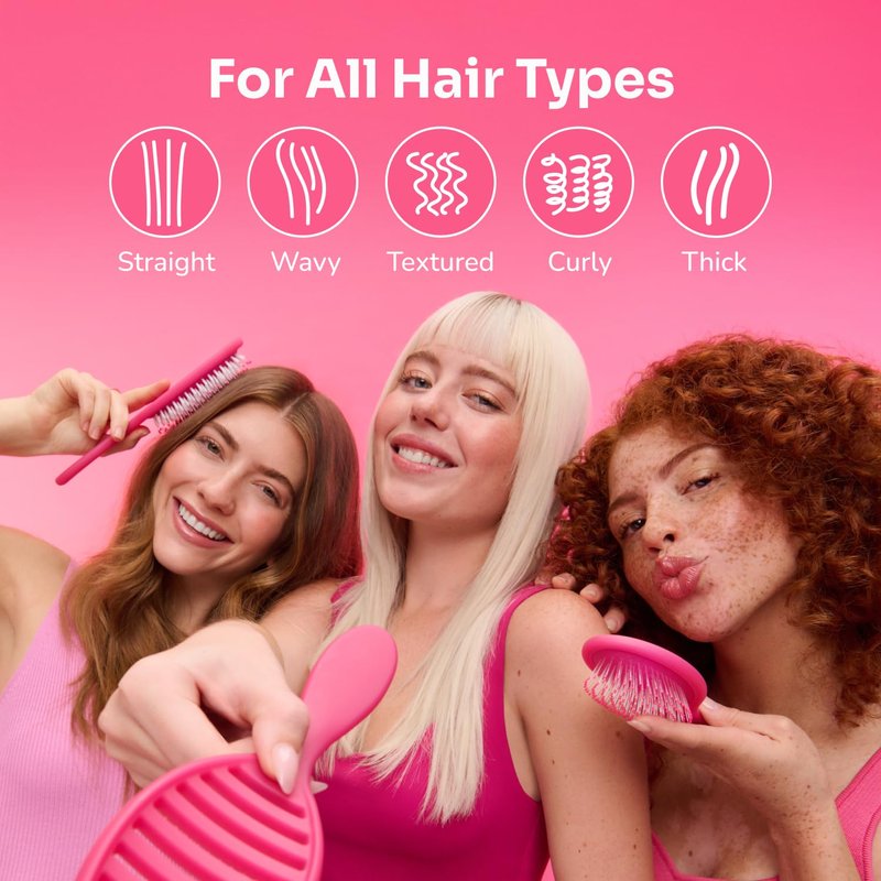 Wet Brush Mini Detangler Hair Brush, Elemental Blue, Detangling Travel Hairbrush, Ultra-Soft IntelliFlex Bristles Glide Through Tangles with Ease, Pain-Free, All Hair Types