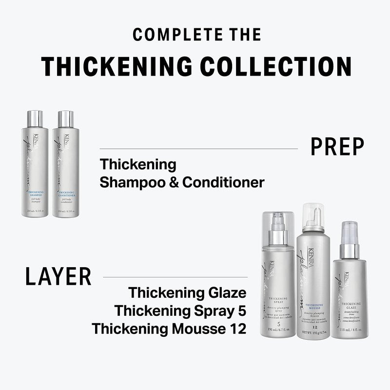Kenra Professional Platinum Thickening Conditioner | Provides Nourishment & Delivers Shine | Increases Thickness & Volume | Body & Fullness | Protects Against Humidity | All Hair Types | 8.5 fl. Oz