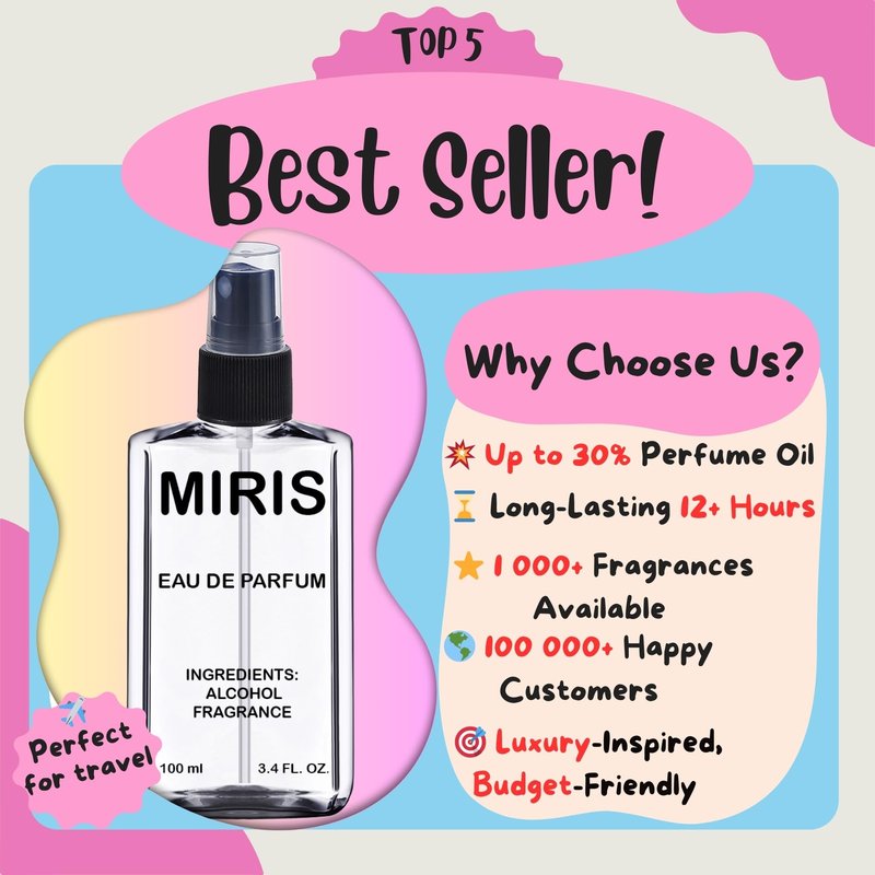 MIRIS No. 36213, Inspired by Rush, Long-Lasting Eau de Parfum for Women, Spray 3.4 Fl Oz / 100 ml