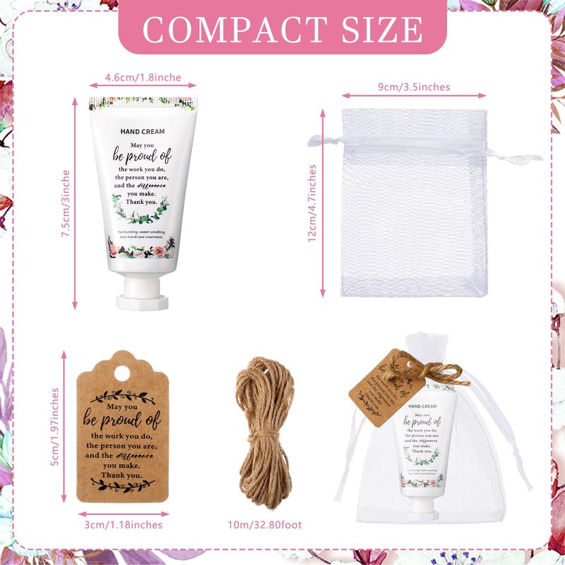 Dansib 48 Sets Employee Appreciation Gifts Thank You Team Gifts Hand Mini Lotion Bulk Inspirational Travel Size Hand Cream for Employee Staff Coworker Team Teacher Party Favors(Cute)