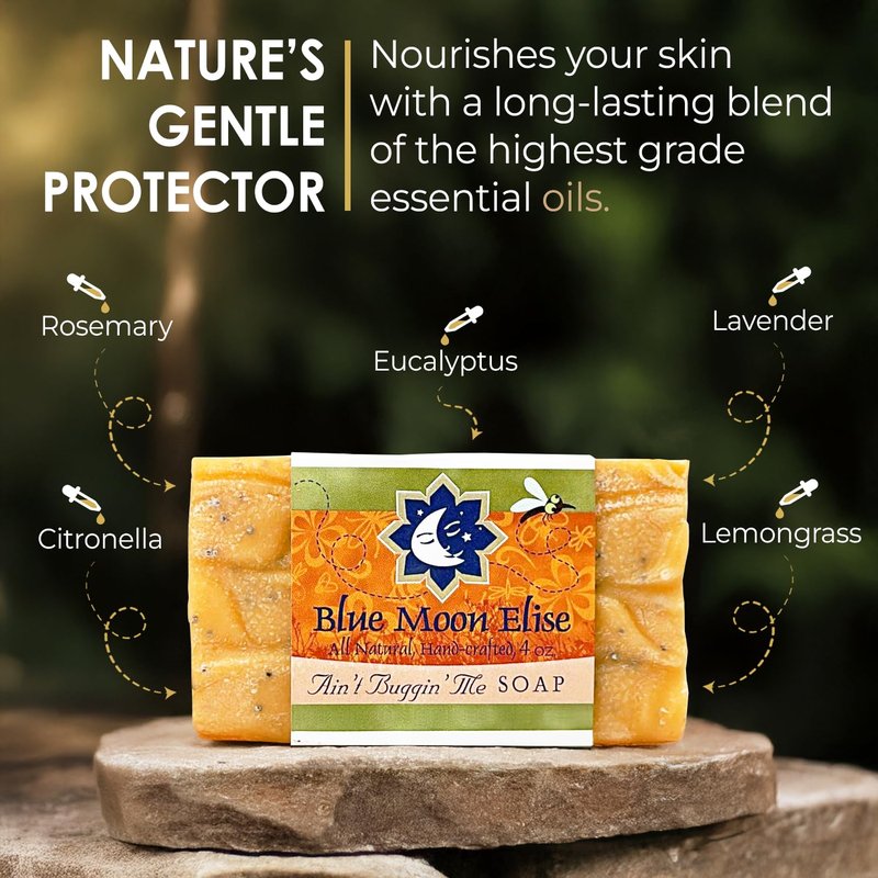 Citronella Bar Soap for Men & Women - Natural Handmade Soap with Pure Citronella Essential Oils | Perfect for Camping & Outdoor Activities
