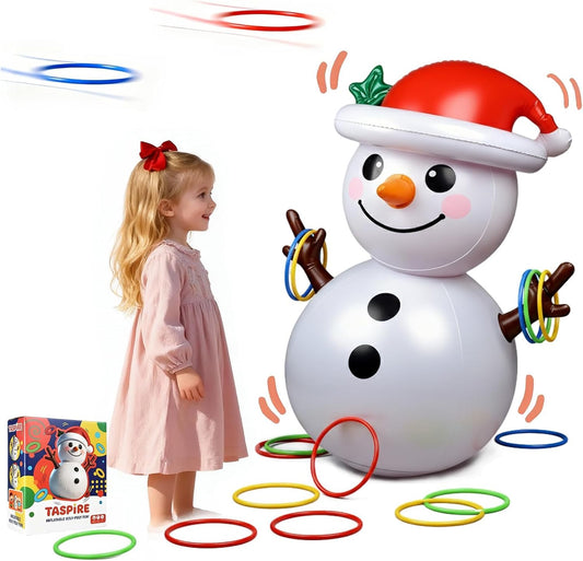 Regine Switzerland Inflatable Reindeer Ring Toss Game - Fun Family Christmas Party Activity | Holiday Decor