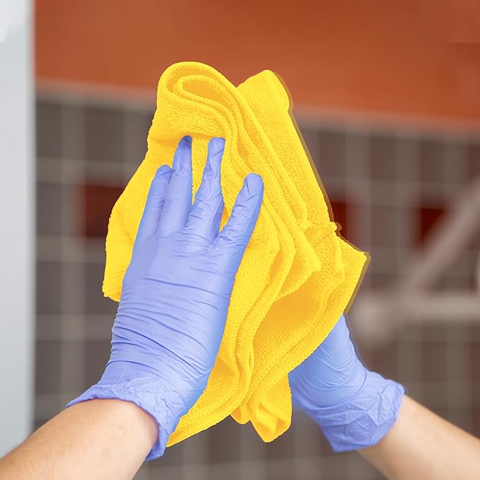 ZYROFIX Microfiber Cleaning Cloths (Value Pack of 36) Size 16" x 16" Large, Highly Absorbent Cleaning Rags, Lint Free Towels, Reusable and Washable, Microfiber Towels for Cars