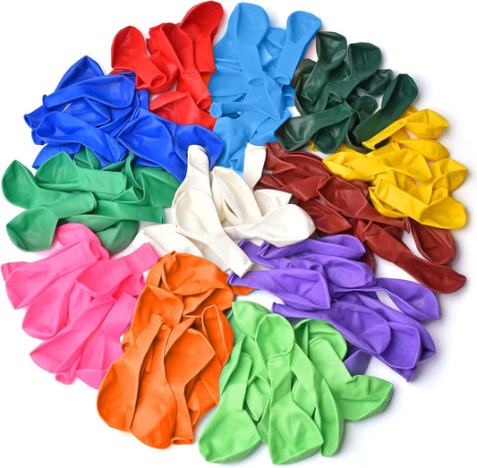 Regine Switzerland 120 PCS Assorted Latex Balloons - Exquisite Rainbow Colors for Kids' Birthday Party | 12 Inches