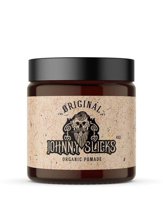 Johnny Slicks Oil-Based Pomade - Organic Hair Styling for Men | Low to Medium Hold, 4 Ounce