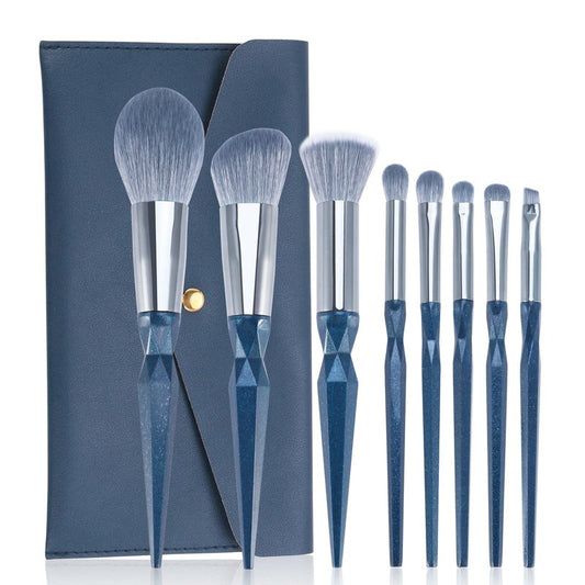 Rainbow Crystal Makeup Brushes Set Professional, Vegan Makeup Brush Set with Case by ENZO KEN, Bedazzled Cosmetic Brushes Makeup Set, Sparkly Make up Brushes Set Professional, Makeup Brush Set Vegan.