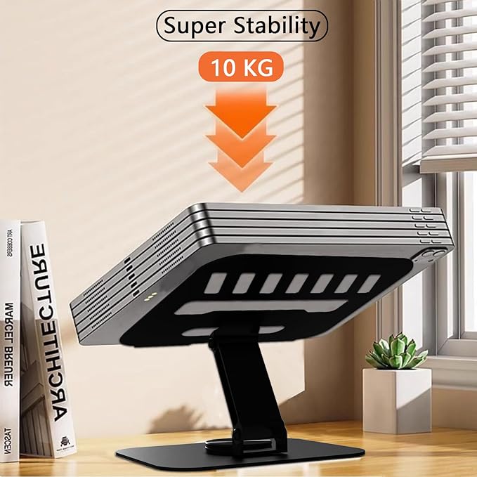 TAPMEI Large Metal Tablet Stand 360° Rotation for 4-16” Tablet, Black