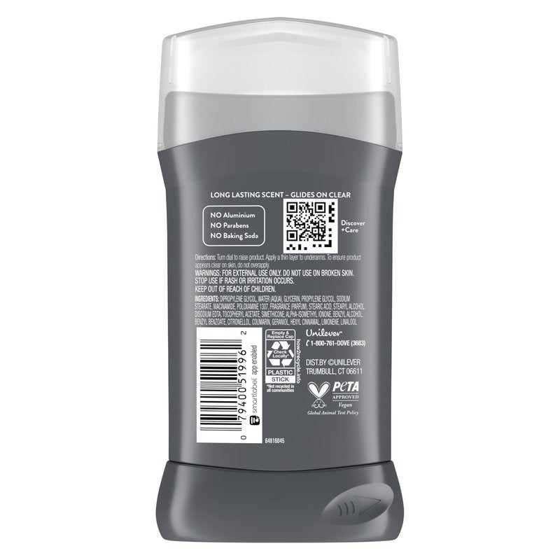 DOVE MEN + CARE Aluminum Free 3 Pack Wild Eucalyptus Deodorant for Men 3 oz